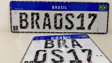 PADRÃO MERCOSUL - Nova placa apresentam quatro letras e três números, sequência de identificação diferente do modelo atual, e que possibilita número maior de combinações